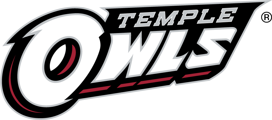Temple Owls 2014-2020 Wordmark Logo v3 diy iron on heat transfer